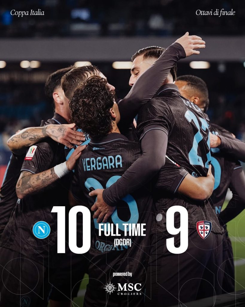 Il Napoli vola ai quarti di Coppa Italia dopo la lotteria dei rigori